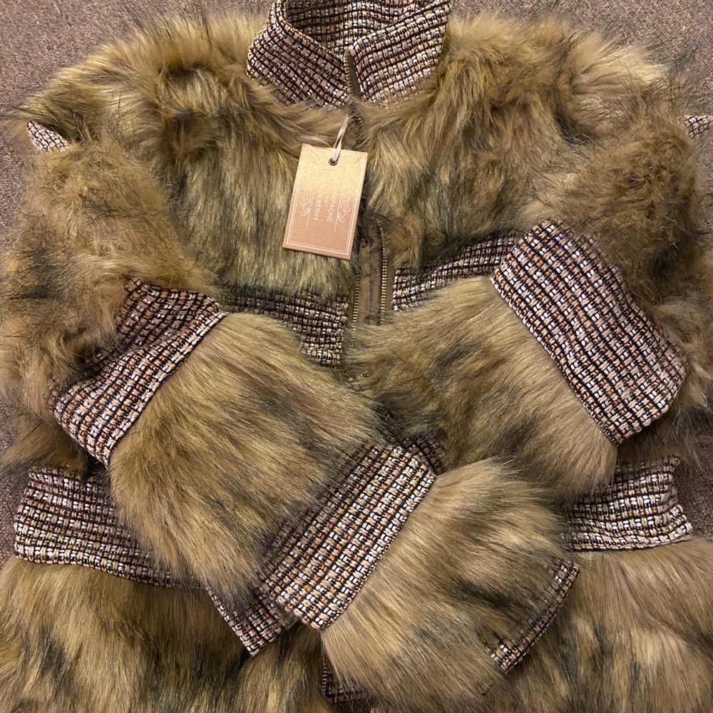 Champagne and Strawberry Fur Jacket